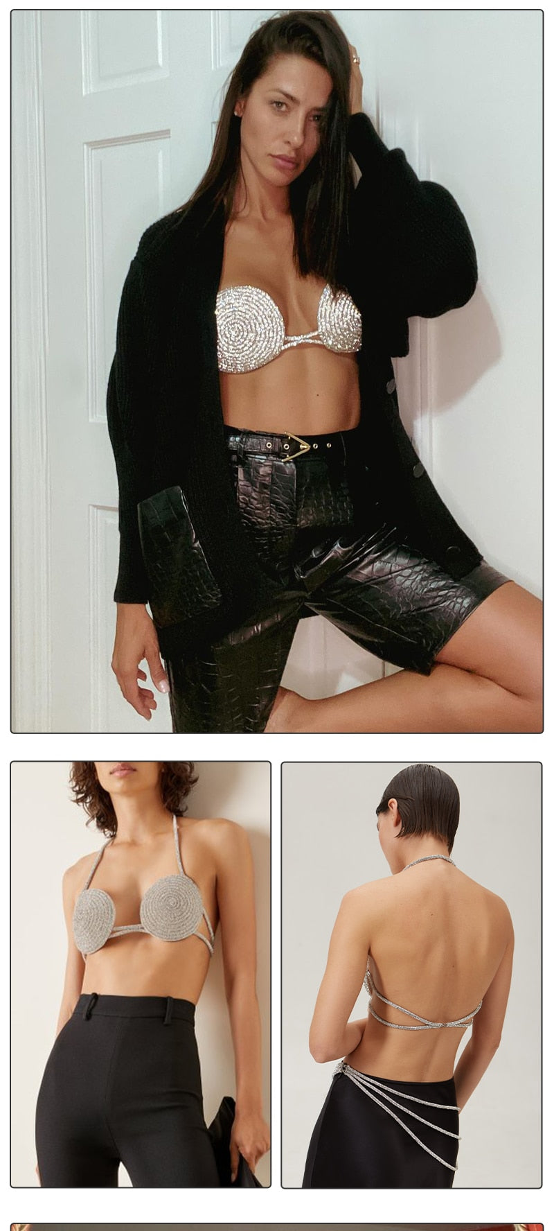 STRASS SPIRAL BRA TOP