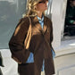 IWANNA™  VINTAGE Brown Suede Leather Jacket