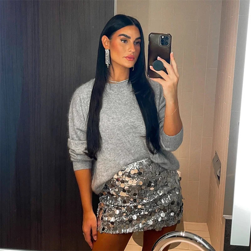 Sequin Mini Skirt
