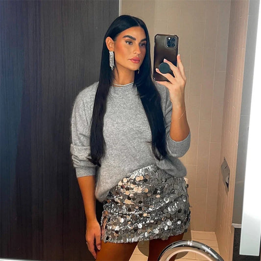 Sequin Mini Skirt
