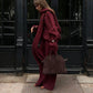 Iwanna™ Burgundy Sweater Pant Set With Scarf