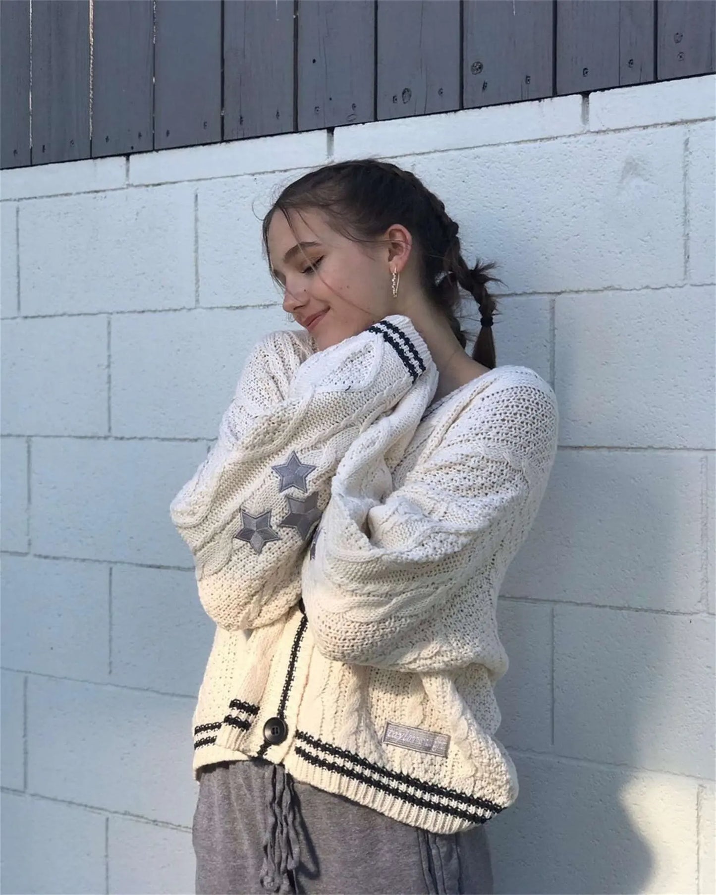 Iwanna™  Vintage Embroidery Star  Sweaters