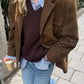 IWANNA™  VINTAGE Brown Suede Leather Jacket