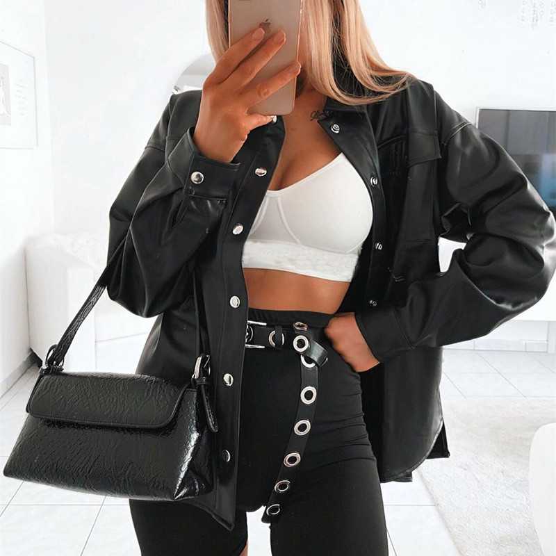 Black Faux Leather