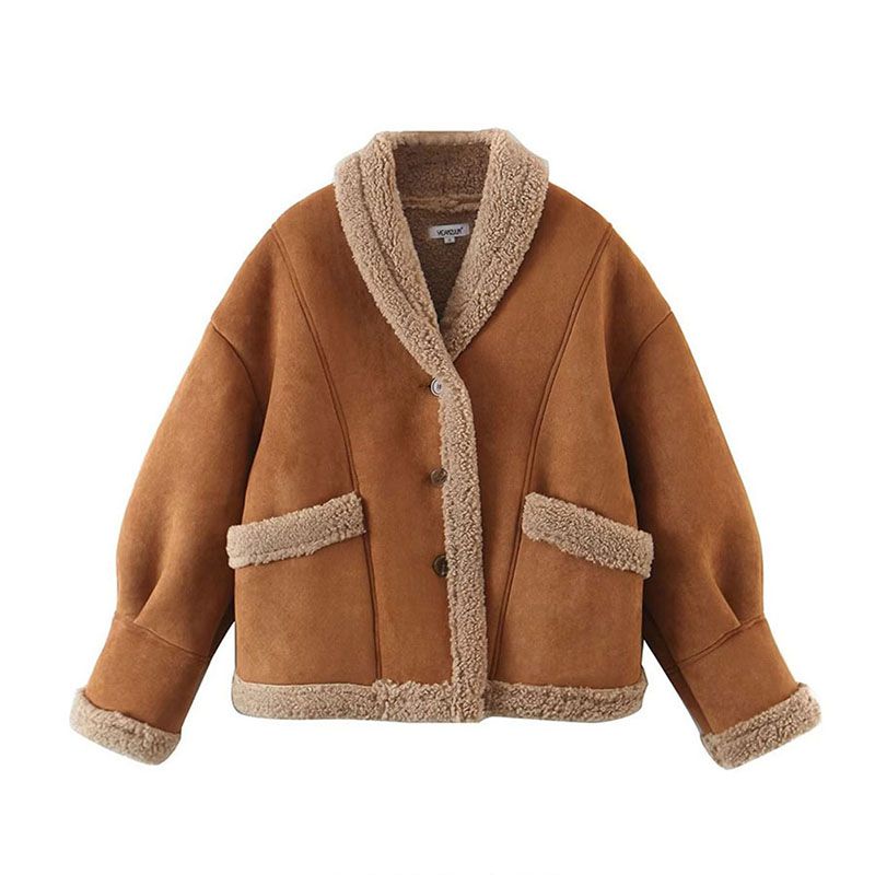 Tan Faux Lambskin