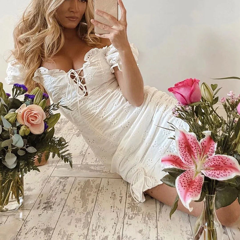 Frill White Cotton