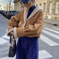 Tan Faux Lambskin