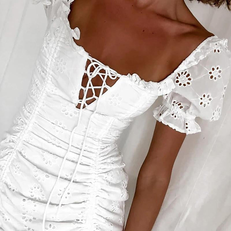 Frill White Cotton