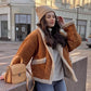 Tan Faux Lambskin