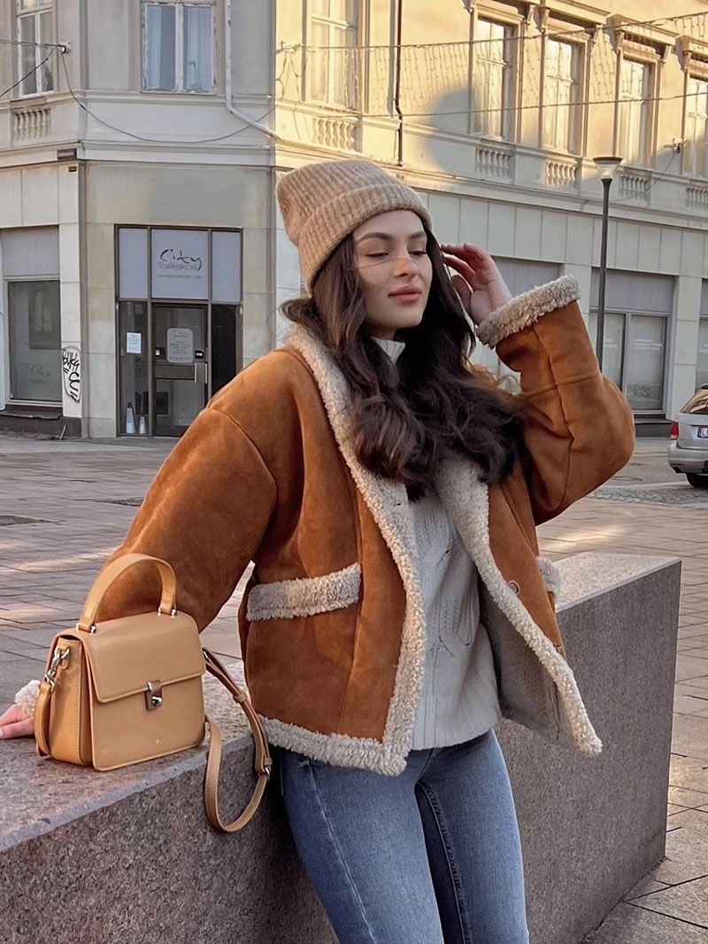Tan Faux Lambskin